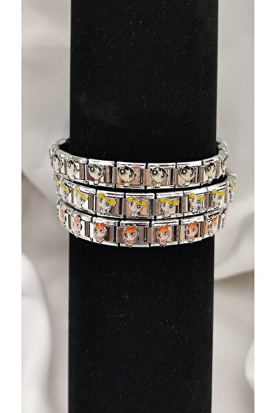ITALIAN Power Puff Girls Desenli Italyan Charm 9 mm (Blossom, Bubbles, Buttercup)