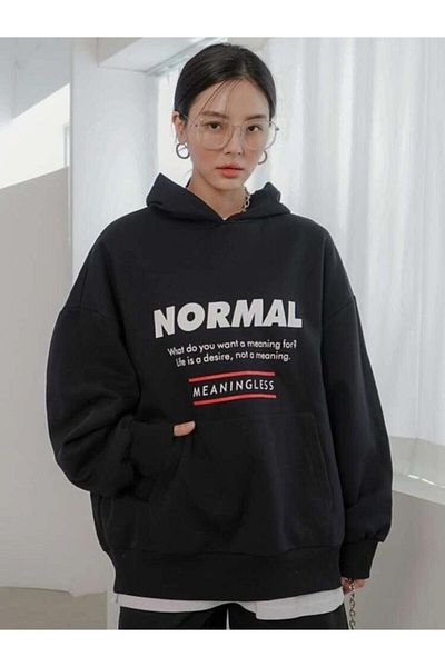 Moda Glo Стандартен суитшърт с качулка и щампа