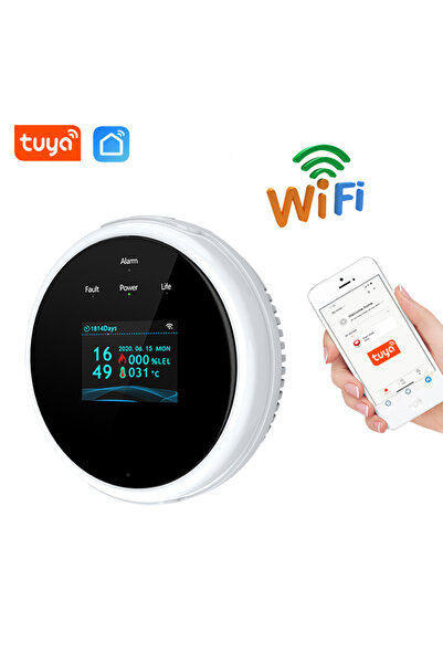Choice Tuya Wifi Natural Gas Leakage Detector Sensor Smart Alarm Gas Fire Sec...