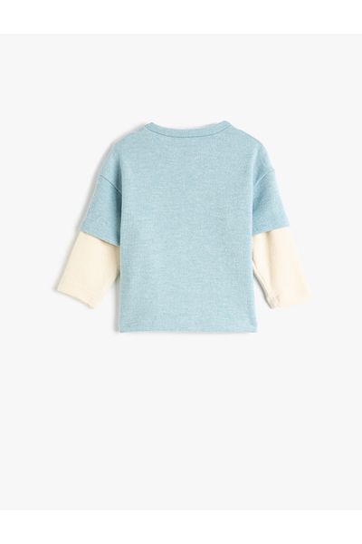 Koton Blaues Sweatshirt für Babys (Jungen) 3WMB10334TK