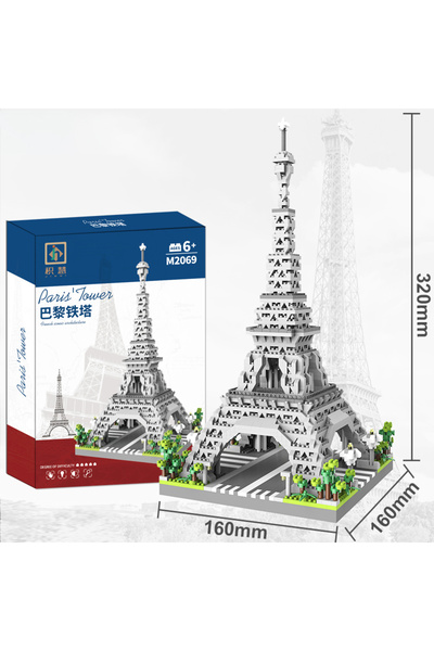 Choice1 مجموعة بناء برج إيفل باريس M2069، 1765 قطعة، سلسلة بناء بالجسيمات الد...