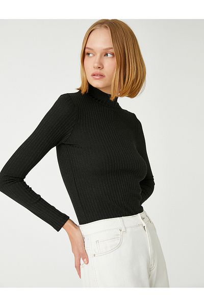 Koton Tricou cu mânecă lungă guler
