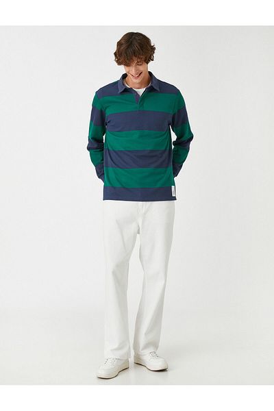 Koton Sweatshirt mit Polokragen und normaler Passform