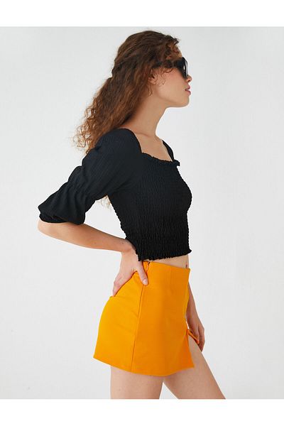 Koton Tricou cu mânecă lungă Gimped Square Guler