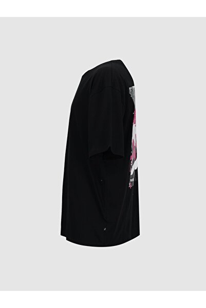 Ltb Φωτογραφικό εμπριμέ μαύρο μπλουζάκι