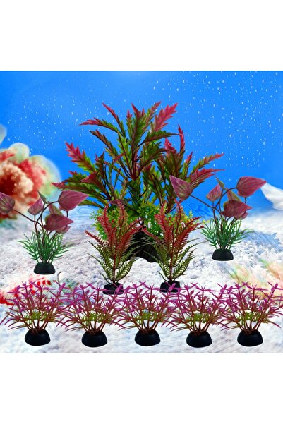 Choice P516PC10 10 قطع حوض سمك اصطناعي DIY ديكور حوض أسماك بألوان مختلطة نبات...