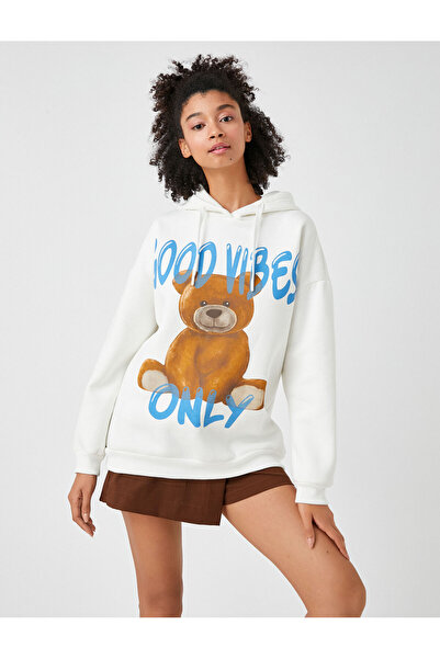 Koton Dámská mikina 3wal10179ık Ecru