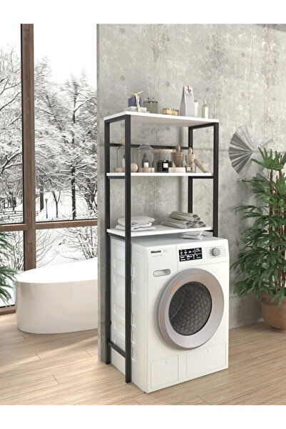 Genel Markalar Banyo Wc Klozet Çamaşır Makinası Üstü Düzenleyici Raflı Organi...