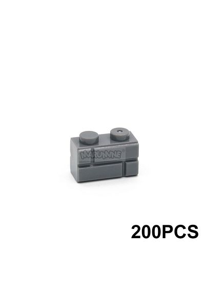 Choice 1x2 Dark Grey X200 Marumine 200pcs Moc Building Blocks Accessories 1x2 Classic Bricks Wall Cube Comp