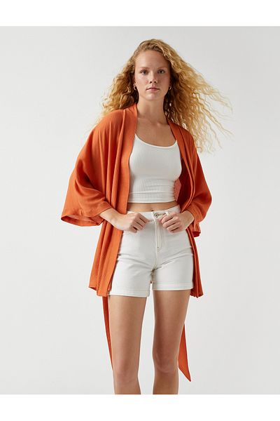 Koton Midi-Kimono mit Gürtel