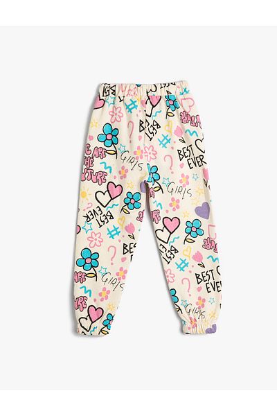 Koton Baumwoll-Jogginghose für Babys – mit Aufdruck und elastischer Taille