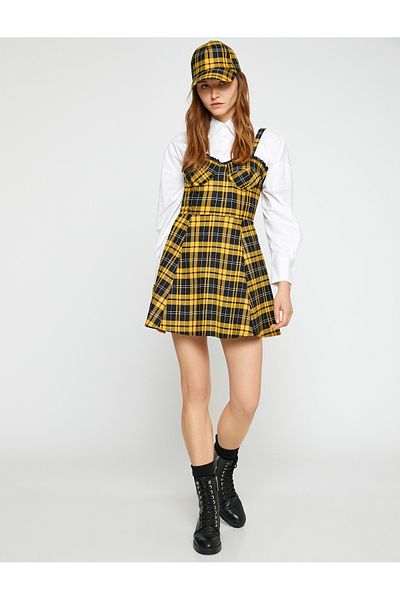 Koton Salopet-Minikleid im Korsett-Look mit herzförmigem Ausschnitt