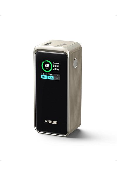Anker Prime Power Bank, 20,000mAh Portable Charger with 200W Output, Smart Digital Display, 2 USB-C