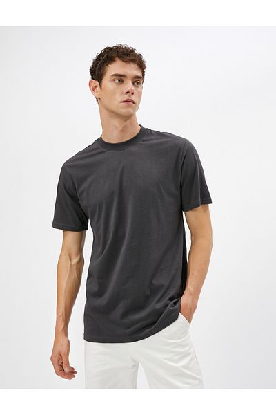 Koton Tricou de bază Slim Fit Bumbac Decolteu Crew