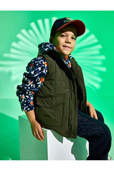 Koton Inflatable Vest with Pocket Stand Collar