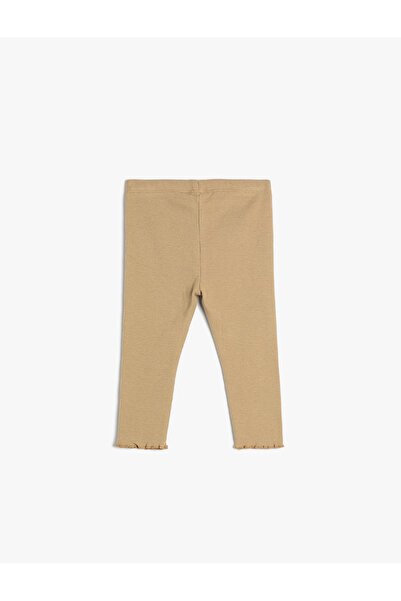 Koton Basic-Leggings, Camisole, gerüscht, elastische Taille, Baumwolle