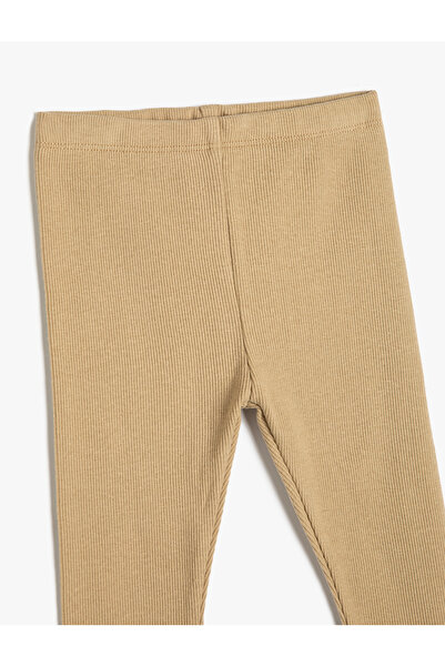 Koton Basic-Leggings, Camisole, gerüscht, elastische Taille, Baumwolle