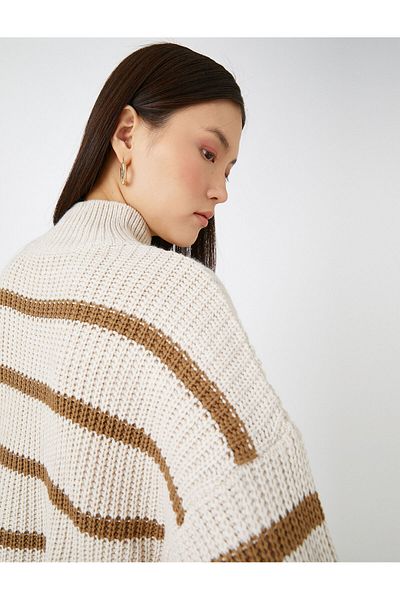 Koton Rollkragen-Strickpullover mit Kaschmirstruktur