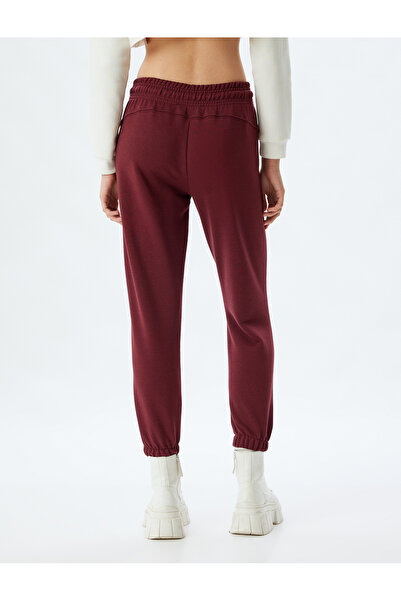 Koton Jogger Eşofman Altı Cep Detaylı Beli Bağcıklı Nervürlü Rahat Kalıp