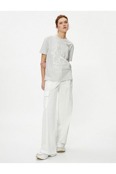 Koton Printed T-Shirt Short Sleeve Crew Neck Cotton