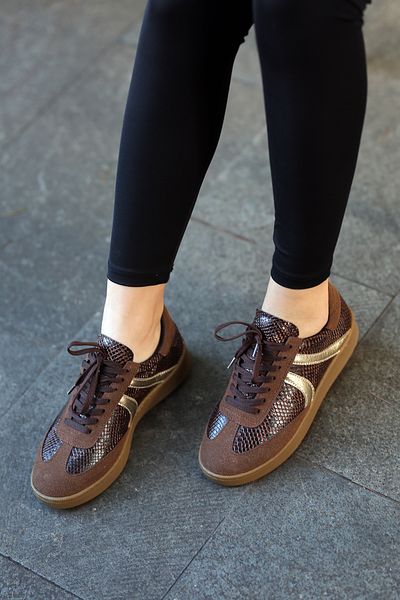 EREN SHOES BAG (Selnda) Snake Print Sneaker Women's Sneakers