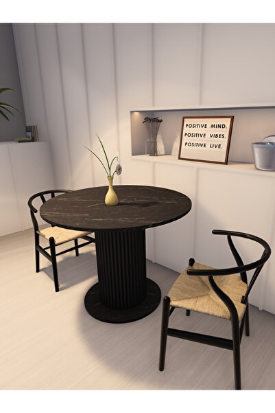 moka park avm Özel Tasarım Yuvarlak Modern Ahşap Ayaklı 4 Kişilik Sabit Şık Y...
