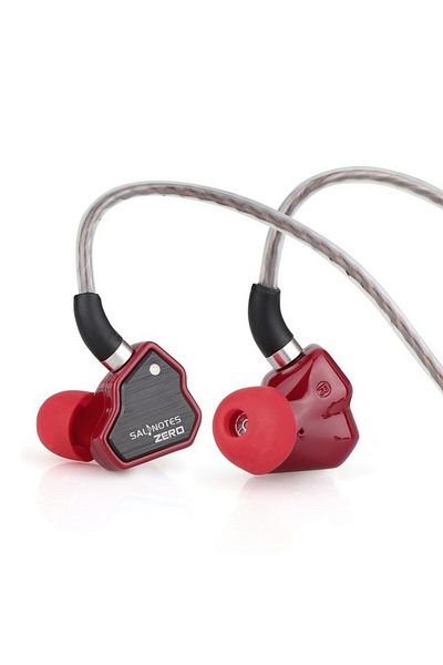 Choice سماعة أذن داخلية حمراء 3.5 مم مع ميكروفون 7 هرتز Salnotes Zero HiFi 10 مم بمحرك ديناميكي IEM معدني مركب