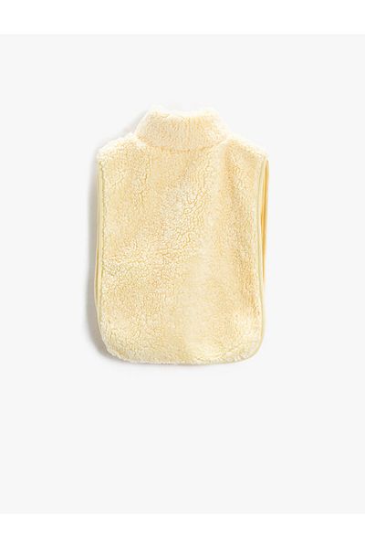 Koton Plüsch-Poncho mit hohem Kragen und halbem Reißverschluss