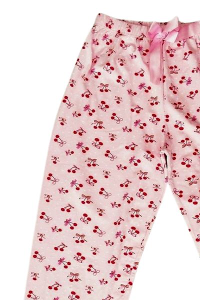 Angoravi Seasonal Viscose Combed Cotton Trousers with Elastic Waist Pink