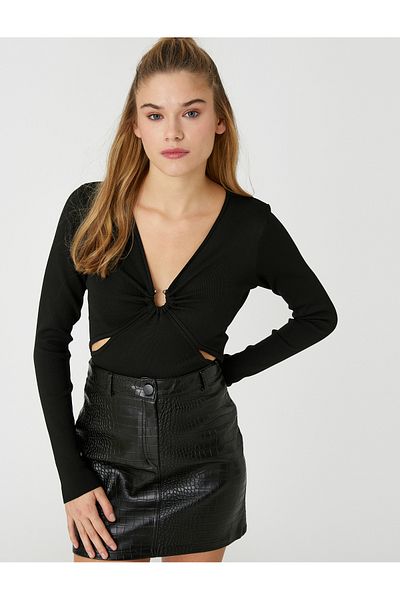 Koton Tricotaj Pulover - Model cu Detaliu Fereastra