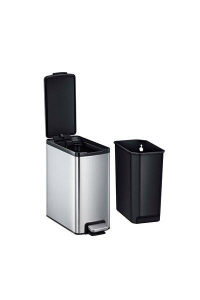 EKO Edison Slim Stainless Steel Step Bin with Soft Close Lid