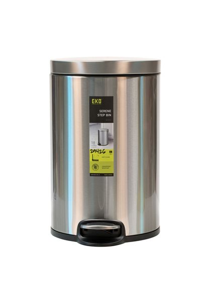 EKO Serene Stainless Steel Soft Closing Lid Step Bin
