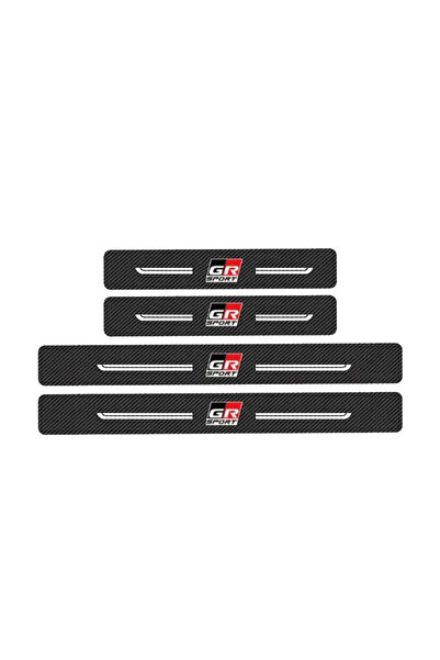 Choice شريط عتبة GR أسود لسيارة Toyota GR SPORT من الكربون لحماية عتبة الباب ...