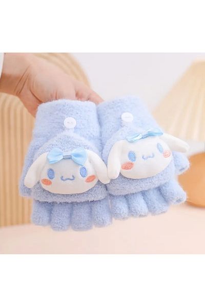 synshop Sanrio Kuromi Cinnamoroll My Melody Melody Mănuși de zăpadă moale de iarnă fără degete Fete Copii Adolescenți