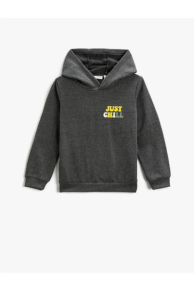 Koton Back Printed Hooded Sweatshirt