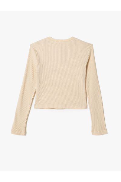 Koton Tricou de bază cu mânecă lungă, cu decolteu, camisole