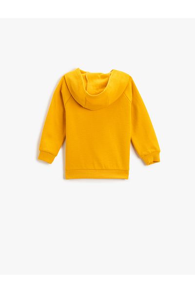 Koton Basic Zipper Hooded Cardigan Cotton