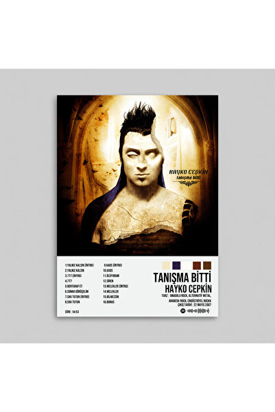 Orendart Hayko Cepkin - Tanışma Bitti Albüm Spotify Çerçevesiz Tasarım Poster