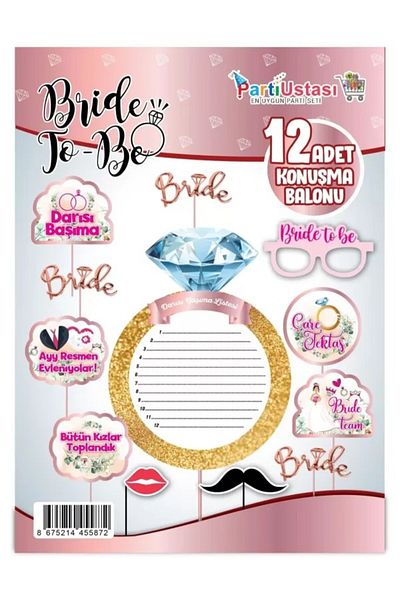 CANSIN 12' Bride to Be Speech Balloon