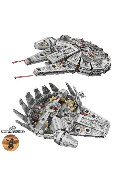 Choice 2024 New Spaceship Bricks Stars Fighter Space for Millennium  Set Falcon Ship 75105 Model Buildin...