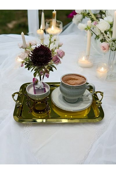 EVSTYLE 6-Piece Footed Turkish Delight Set