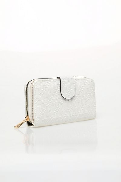Setrms Ekru Zippered Wallet with Snap Closure 25160225