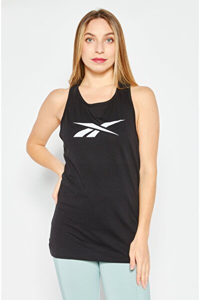 Reebok بلوزة رياضية بدون أكمام للنساء، باللون الأسود