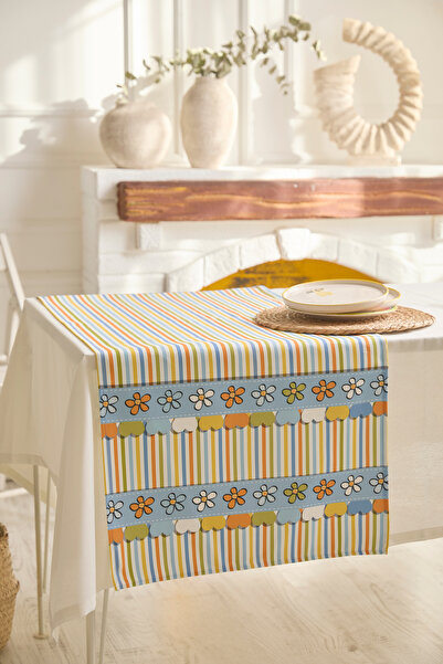 AYSHOME Ays Home Смугастий кольоровий бігунок з візерунком ромашок (AYSR634)