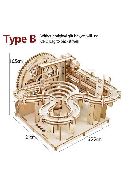 Choice Type B 3d Wooden Puzzle Building Model Kits Marble Runs Mechanical Puzzles Self Assembly Toy Steam E
