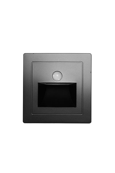 Ligghig Black Pir Motion Detector Sensor Led Stair Light Infrared Human Body Induction Lamp Recessed Steps L