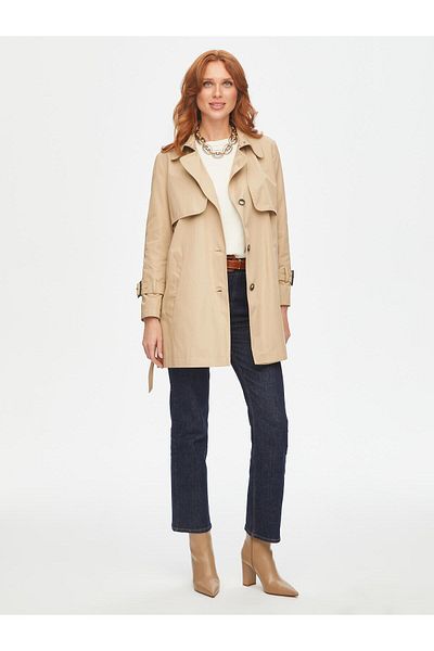 Faik Sönmez Checkered Lined Trench Coat 69527