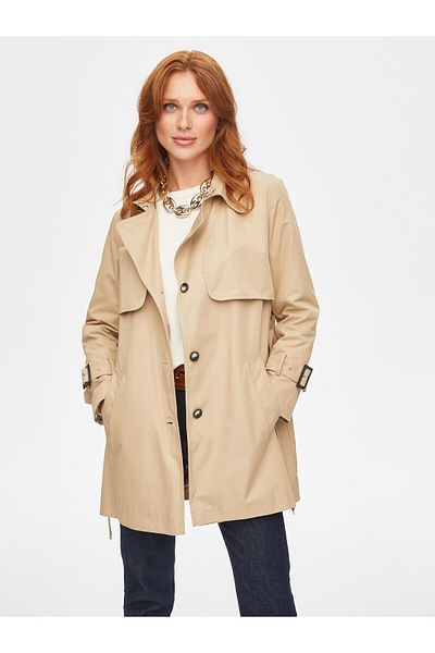 Faik Sönmez Checkered Lined Trench Coat 69527