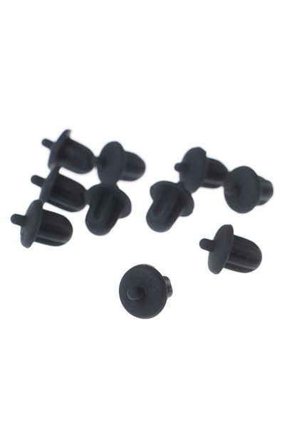 Choice 10pcs 10pcs Black Rubber 6.35mm Audio Jack Pc Dvd Microphone Socket Dust Cover