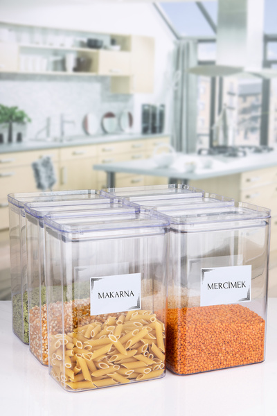 mafa home 6-Piece Crystal Acrylic Leak-Proof Vacuum Lid Food Storage Container Set 3000 ml